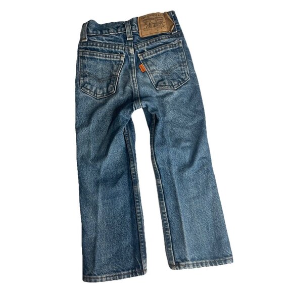 Vtg Little Levi’s Jeans Kids Size 4 Slim Straight Orange Tab Y2K 219 0216 - Picture 4 of 8